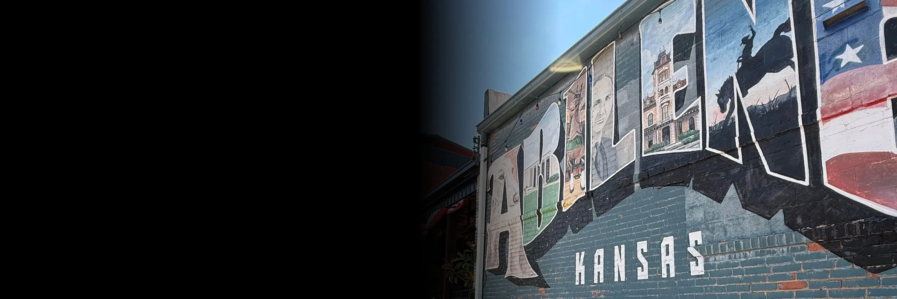 Abilene, Kansas mural in downtown Abilene