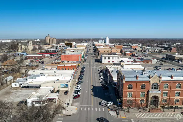 Main street in McPherson, Kansas